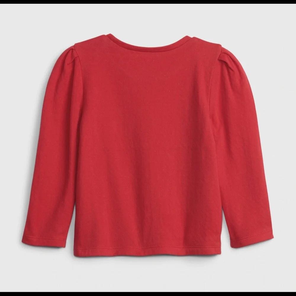 📌🆕 GAP • Holiday • Reindeer 🦌• Puff Sleeve • Top